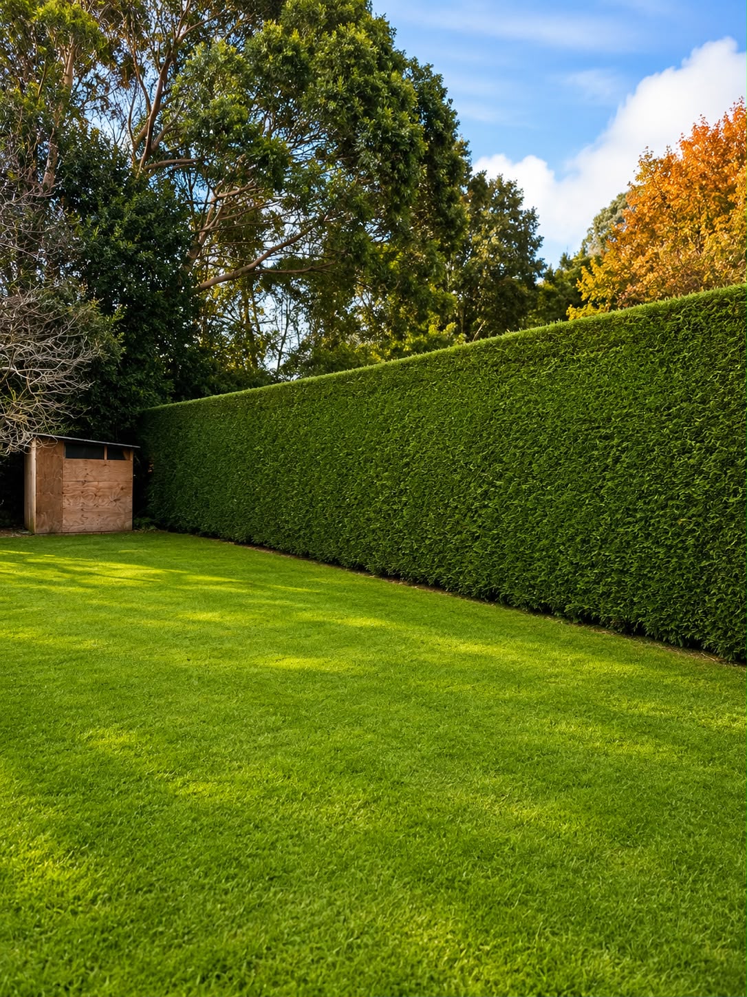 Hedge trim · pristine finish